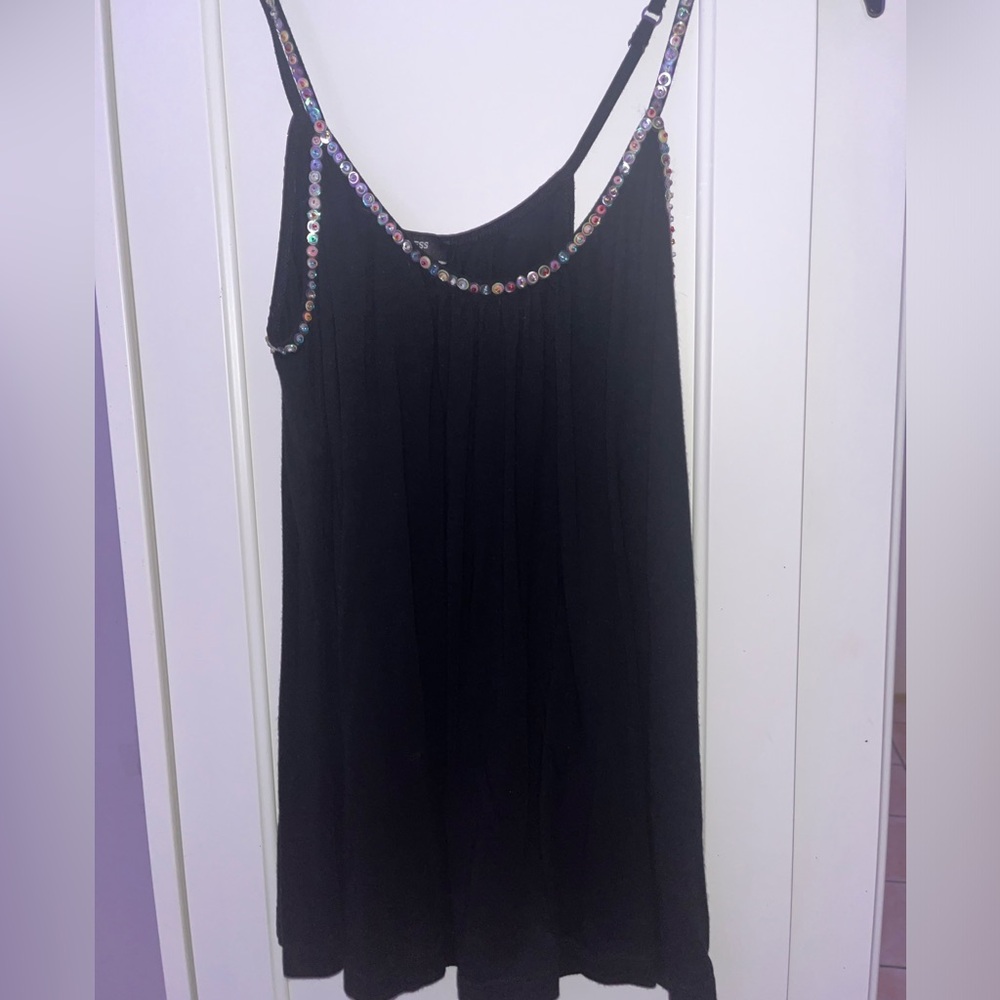 Express black sequined top